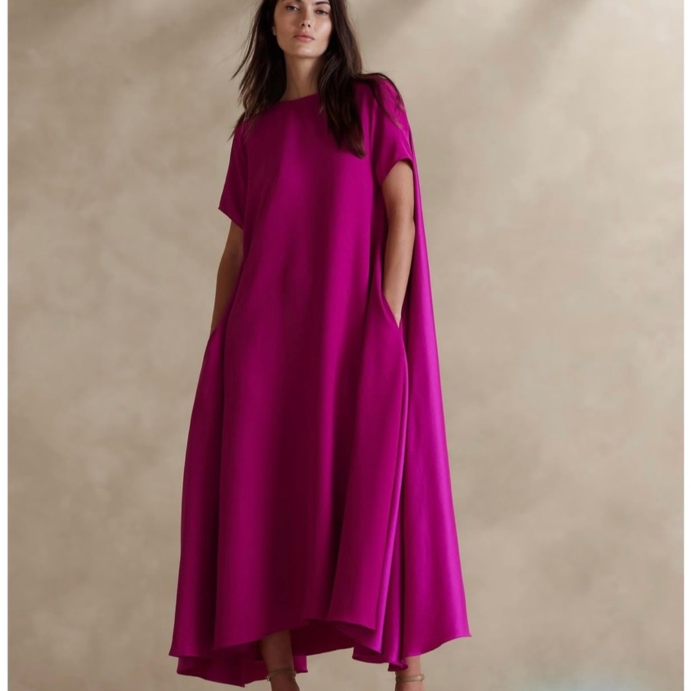 Banana Republic Vibrant Fuchsia Aurelia Maxi Dress